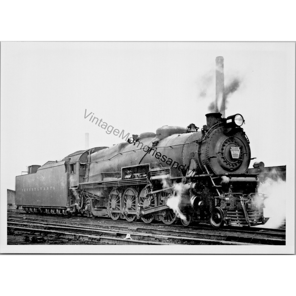 Vintage Pennsylvania Railroad PR - 6991 Steam Locomotive 5"X7" Real Photo T2-149